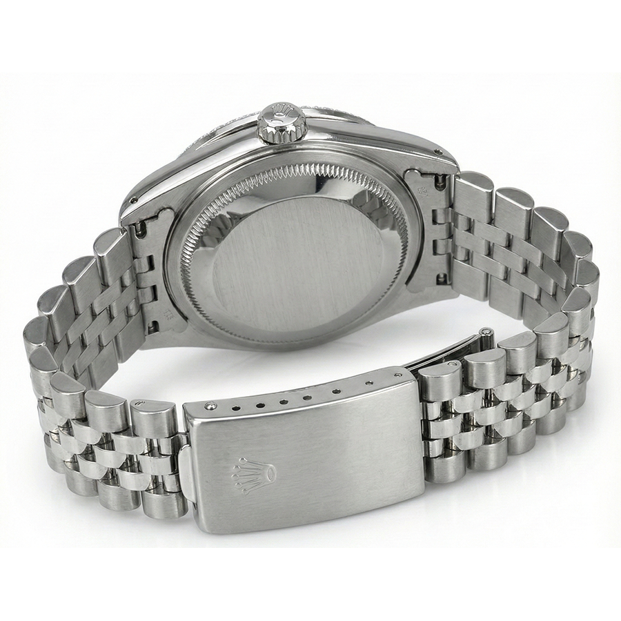 Montre Rolex Datejust acier inoxydable Cadran Rose Fg Taille Moyenne Rolex Cadran Rose En Acier Inoxydable