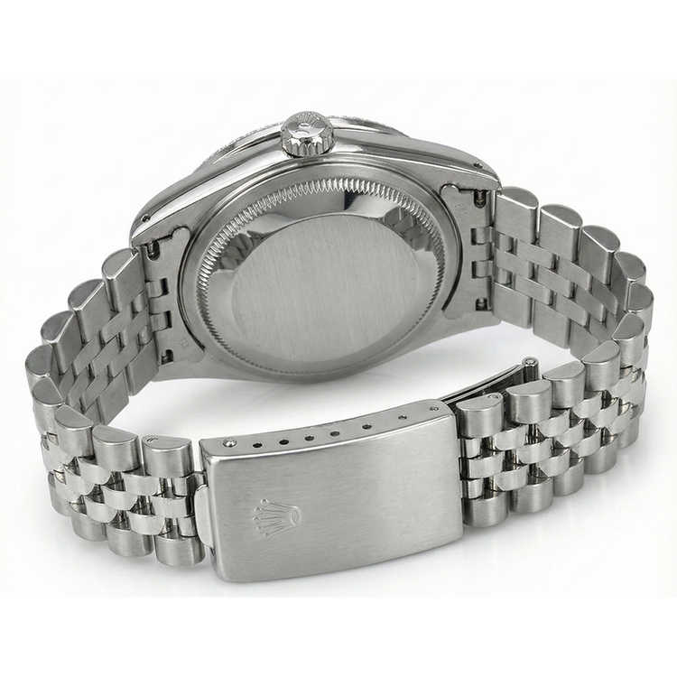 Montre Rolex Datejust acier inoxydable Cadran Rose Fg Taille Moyenne Rolex Cadran Rose En Acier Inoxydable