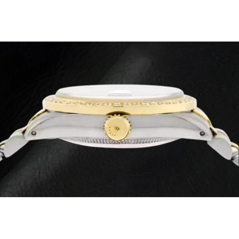 Montre Rolex Datejust avec cadran en nacre rose et diamants, 31 mm, bicolore