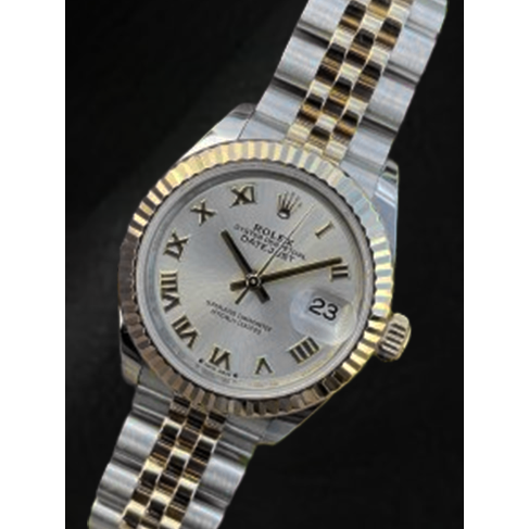 Montre Rolex Datejust de taille moyenne 31 mm acier inoxydable et bracelet jubilé en or