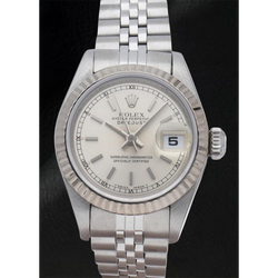 Montre Rolex Datejust en acier inoxydable avec cadran argenté de 31 mm
