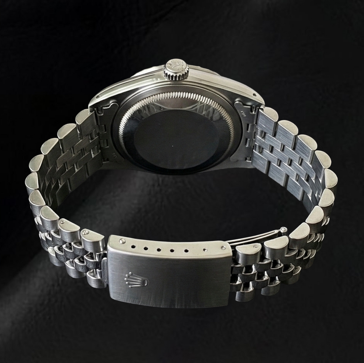 Montre Rolex Datejust en acier inoxydable avec cadran bleu 36 mm