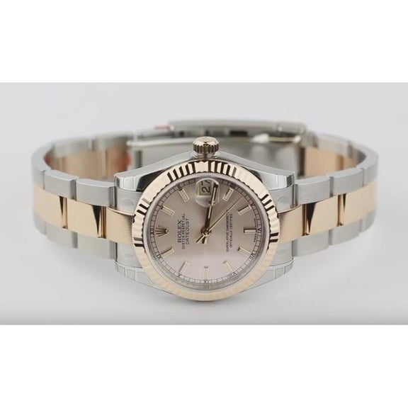 Montre Rolex Datejust en acier inoxydable et or rose 