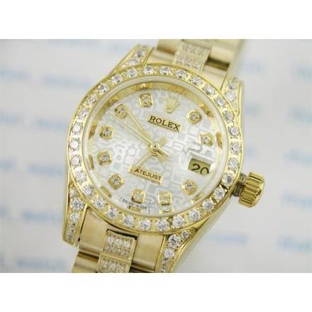 Montre Rolex Datejust en or jaune bracelet 
