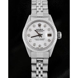 Montre Rolex Datejust pour femme avec bracelet Jubilee et cadran en diamant blanc