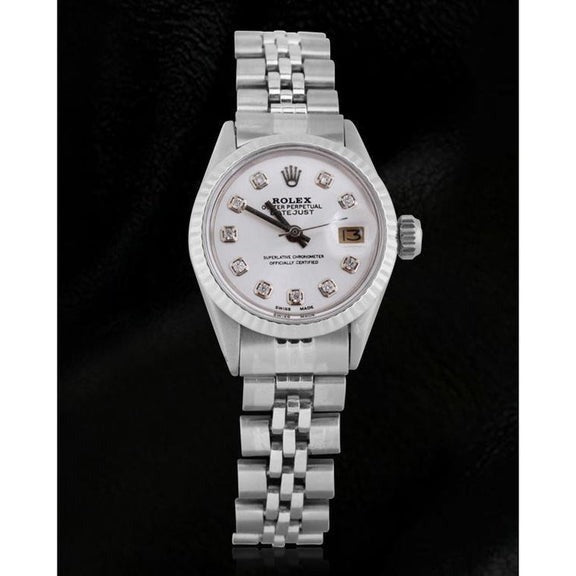 Montre Rolex Datejust pour femme cadran en diamant blanc
