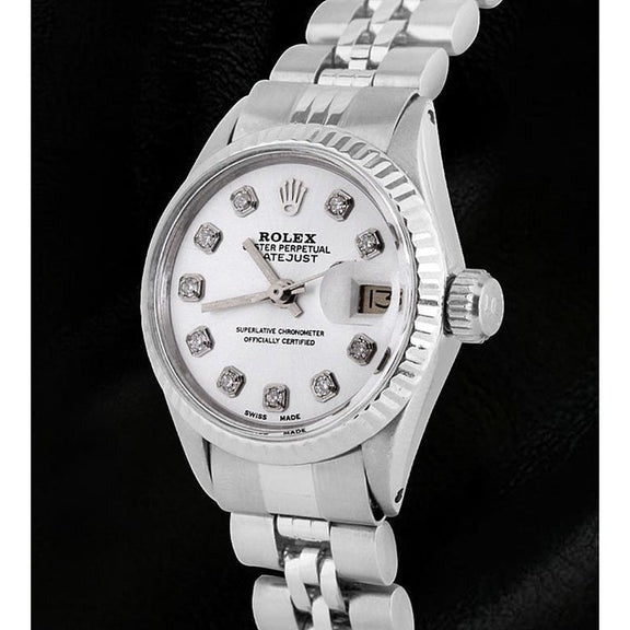  Rolex Datejust pour femme avec bracelet Jubilee et cadran en diamant blanc
