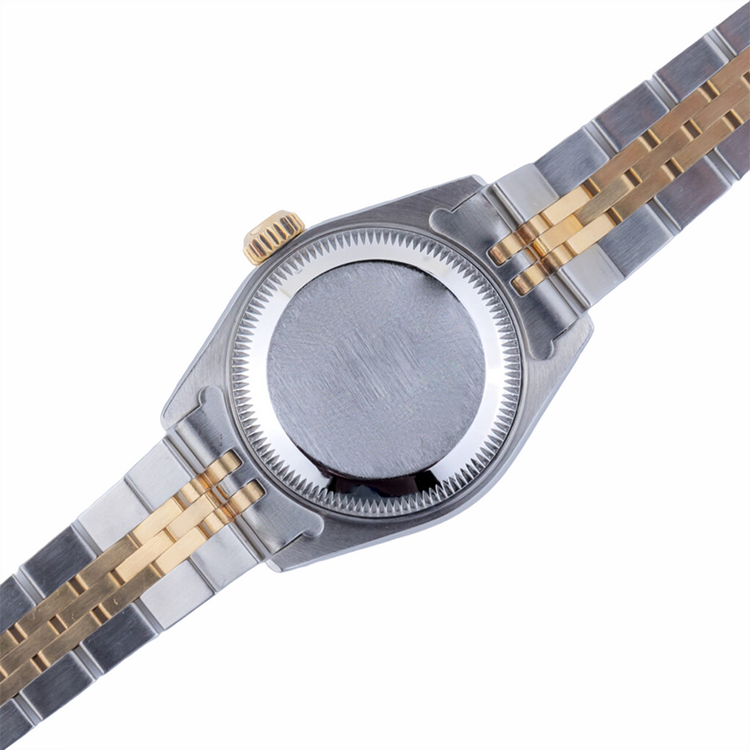 Montre Rolex Datejust pour femme avec cadran bâton bicolore pour femme