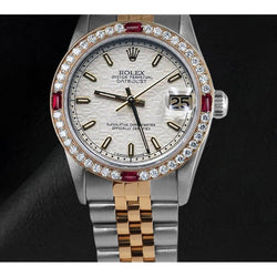 Montre Rolex Datejust pour femme avec cadran lumineux blanc Jubilee 31 mm