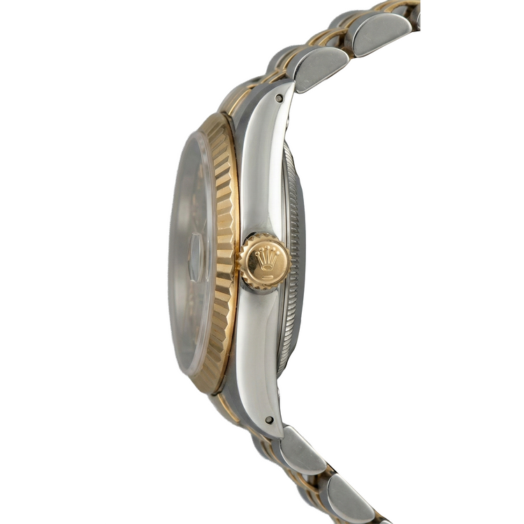 Montre Rolex Datejust pour femme, cadran romain gris bicolore