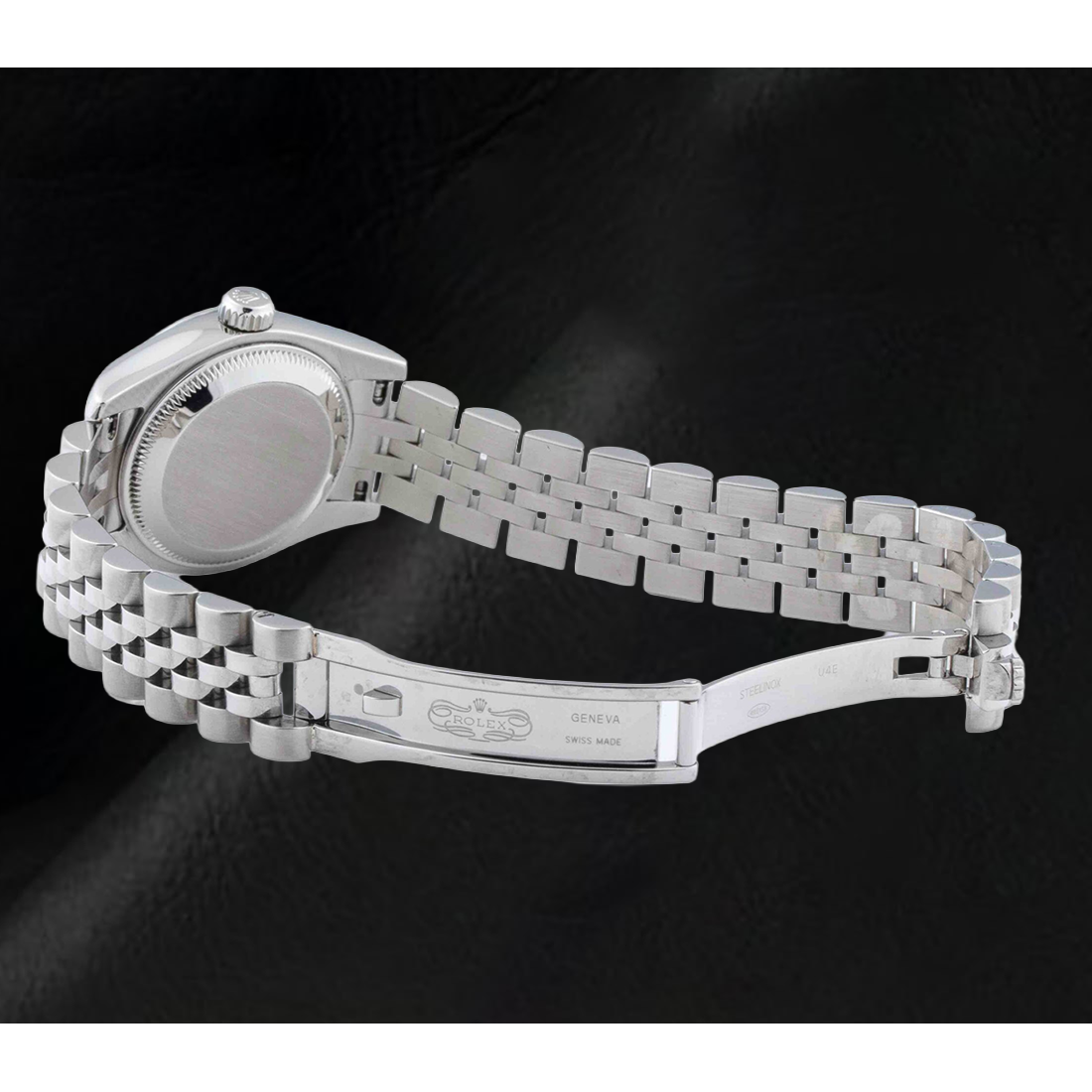 Montre Rolex Datejust pour femme, cadran saumon 26 mm, lunette cannelée, fermoir invisible Jubilee