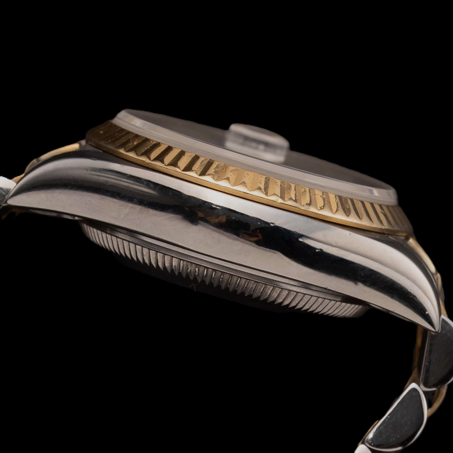 Montre Rolex Datejust pour femme huître en or massif et acier inoxydable