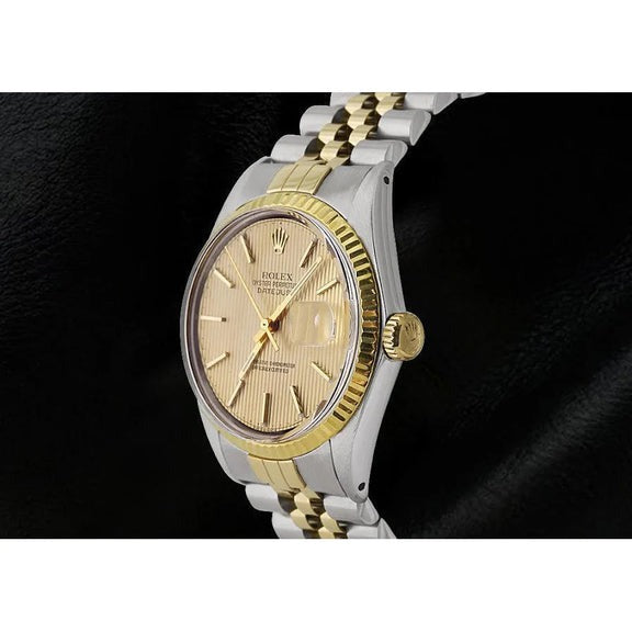 Montre Rolex Datejust pour homme, bracelet jubilé, cadran tapisserie 