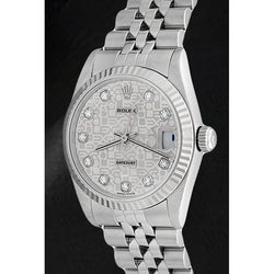 Montre Rolex Datejust pour homme en acier inoxydable de taille moyenne de 31 mm
