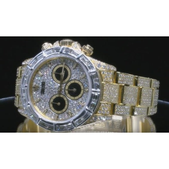 Montre Rolex Daytona glacée 28 carats entièrement