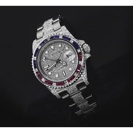 Montre Rolex GMT Master II pour homme avec diamants 