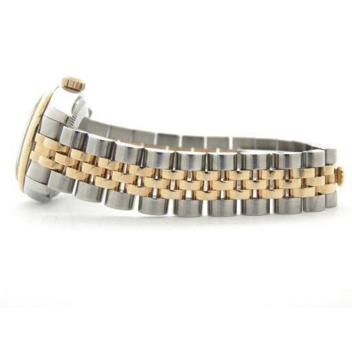 Montre Rolex Lady-Datejust avec cadran champagne et deux tons

