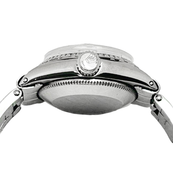 Montre Rolex Lady Datejust cadran noir en acier inoxydable 26 mm