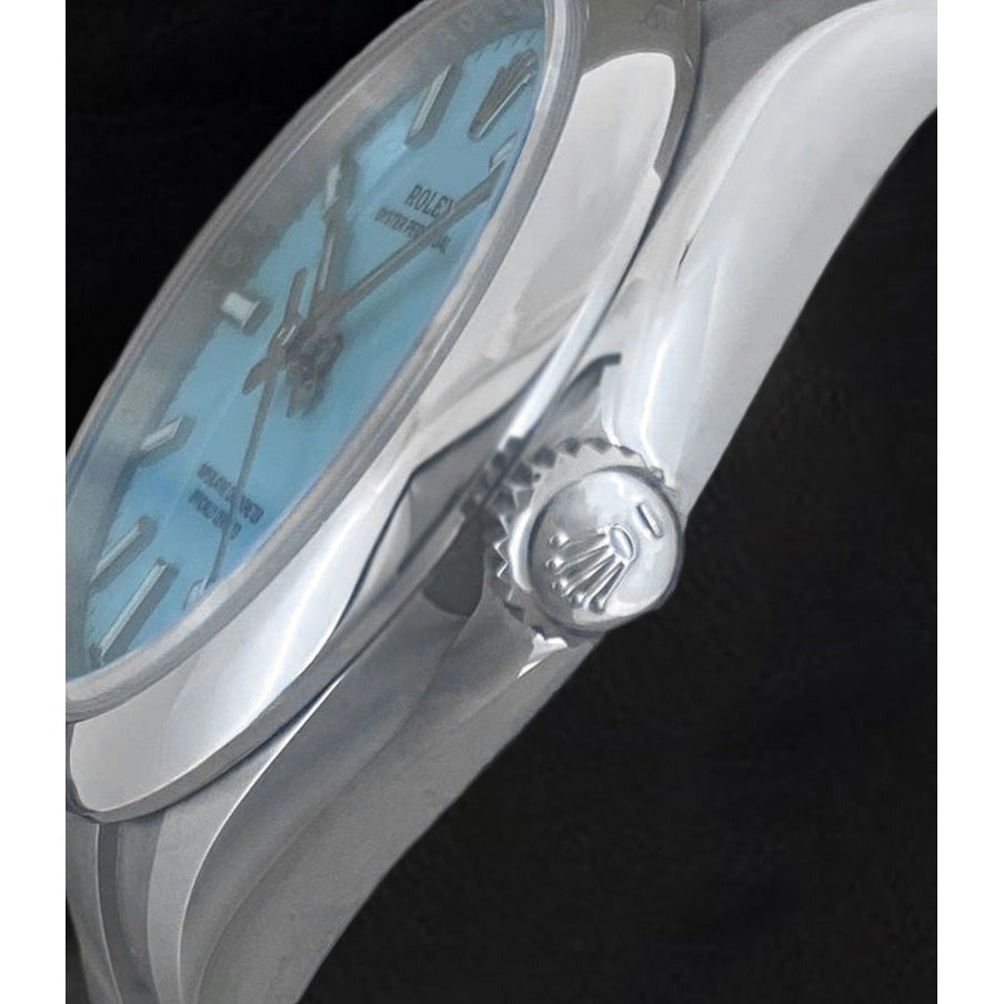 Montre Rolex Oyster Perpetual 31 mm pour femme avec cadran lumineux Tiffany en acier