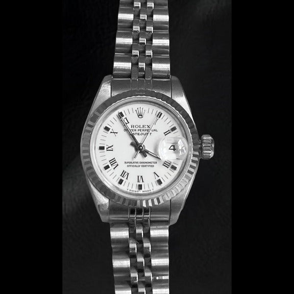 Montre Rolex dame-Datejust en acier inoxydable avec cadran