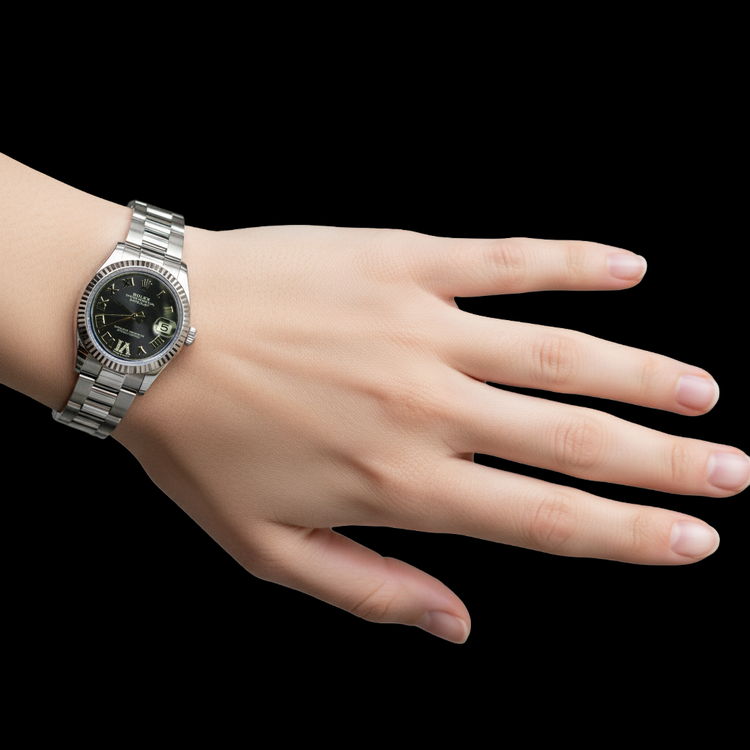 Montre Rolex dame Datejust 31 mm avec cadran diamant violette en acier inoxydable P3