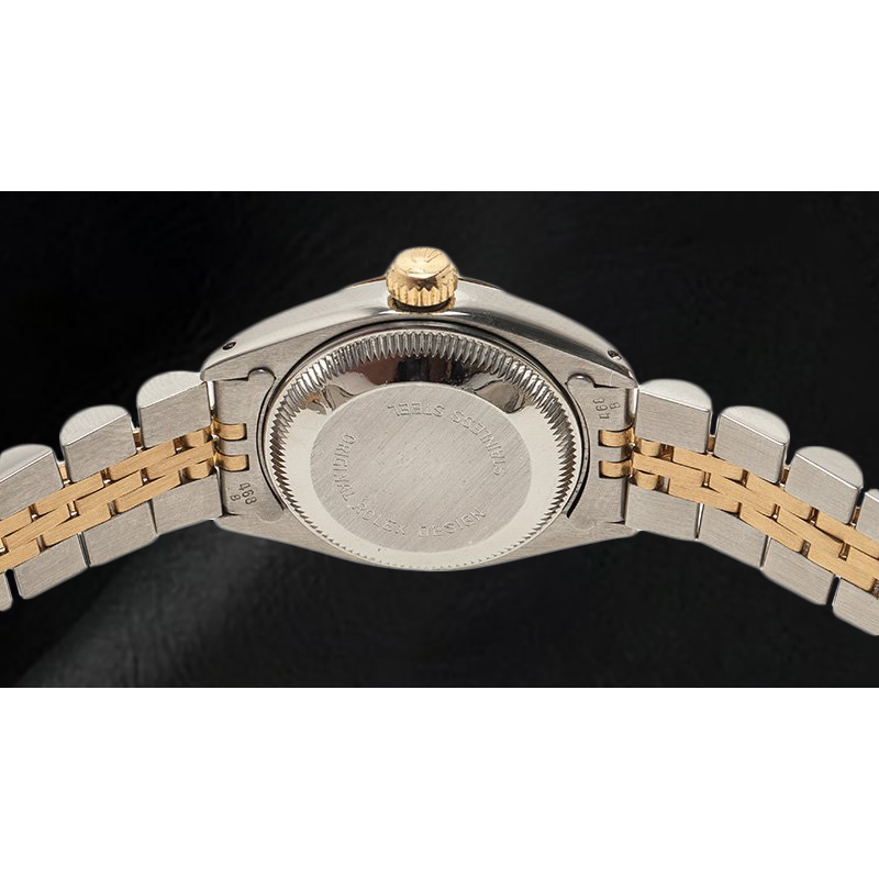 Montre Rolex dame Datejust à cadran bicolore en nacre 26 mm4