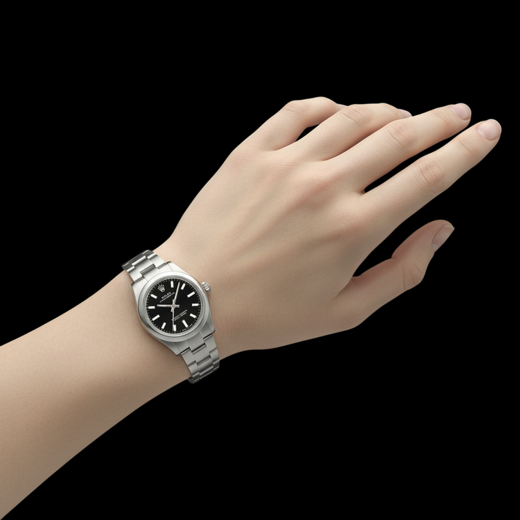 Montre Rolex huître Perpetual 31 mm en acier inoxydable pour femme P3