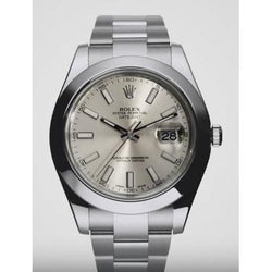Montre Rolex jour Date II en or blanc pour homme, lunette cannelée, président