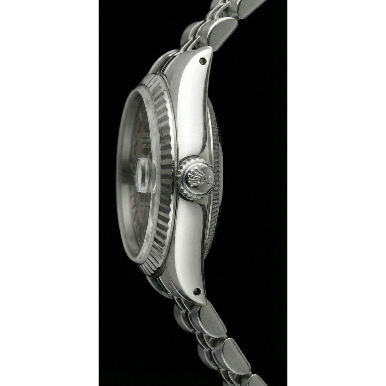 Montre Rolex jubilé en acier inoxydable à cadran romain gris Rolex