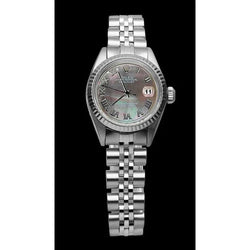 Montre Rolex jubilé en acier inoxydable à cadran romain gris Rolex