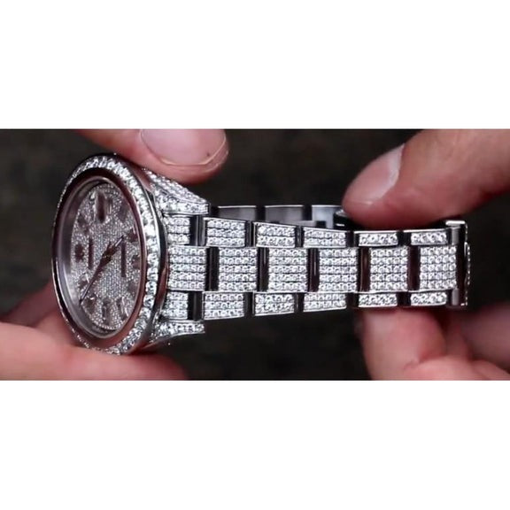 Montre Rolex à lunette en diamant personnalisée Datejust Ii Montre pour homme acier inoxydable 29 Ct2