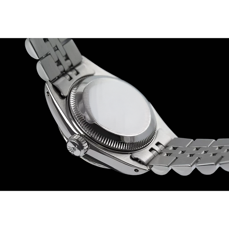 Montre Rolex pour femme Cadran Datejust Bracelet jubilé acier inoxydable Lunette cannelée