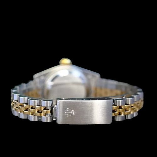 Montre Rolex Datejust avec cadran en diamant blanc acier inoxydable et or jaune
