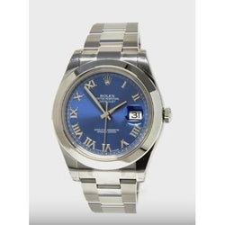 Montre Rolex pour homme avec bracelet huître en acier inoxydable Datejust Ii 41 mm