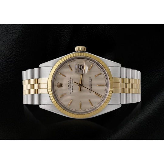 Montre Rolex pour homme, cadran bâton ivoire