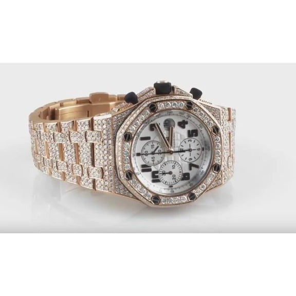 Montre Royal Oak Ap avec diamant glacé personnalisé de 30 ct, bracelet e