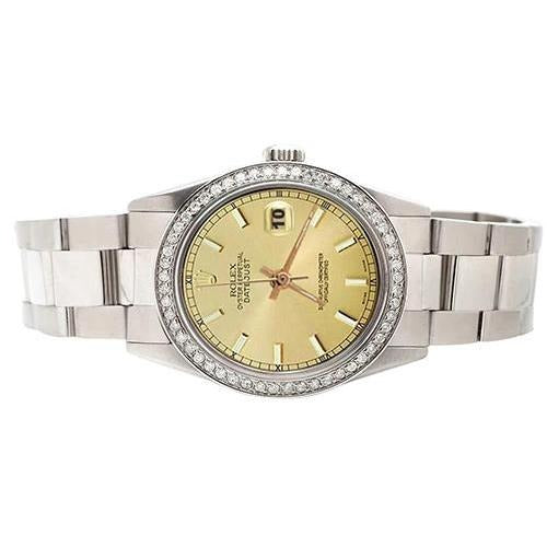 Montre à cadran bâton Rolex de taille moyenne
