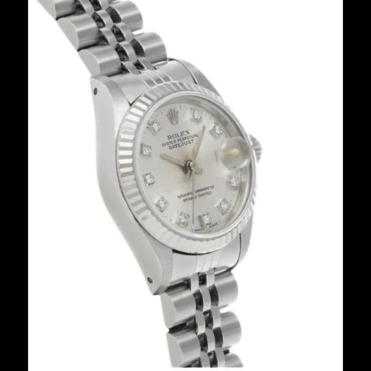 Montre à cadran cannelé et date, bracelet Jubilé acier inoxydable
