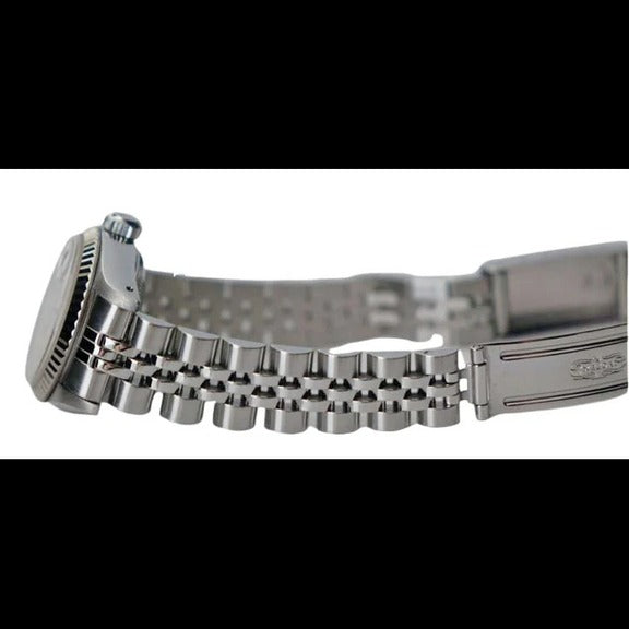 Montre à cadran cannelé et date, 
 bracelet Jubilé 