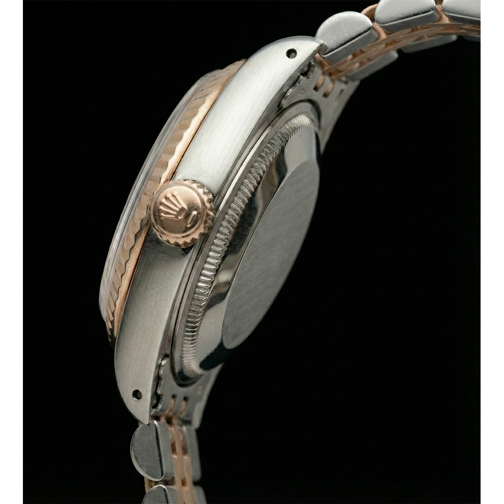 Montre dame Rolex Datejust en or jaune cadran arabe perpétuel acier inoxydable