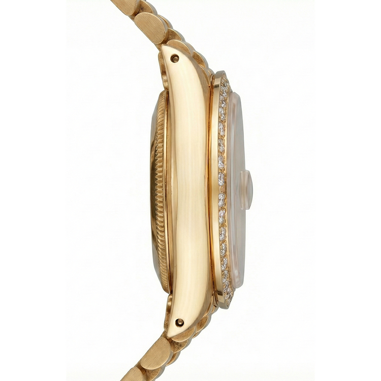 Montre de still présidentiel avec lunette en diamant G Cadran bâton de champagne Datejust