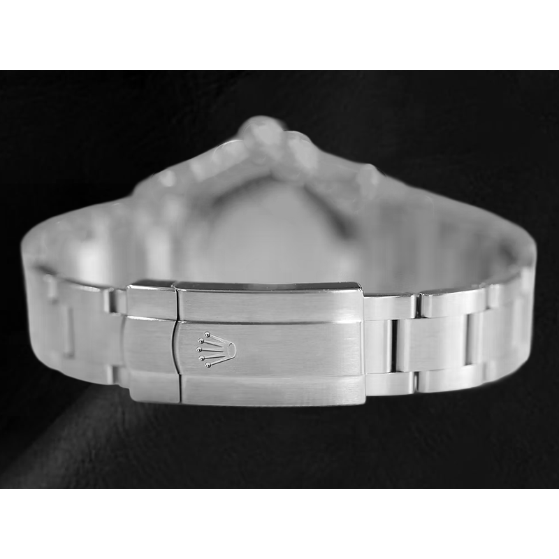 Montre en acier à cadran lumineux rouge corail Rolex huître Perpétuelle