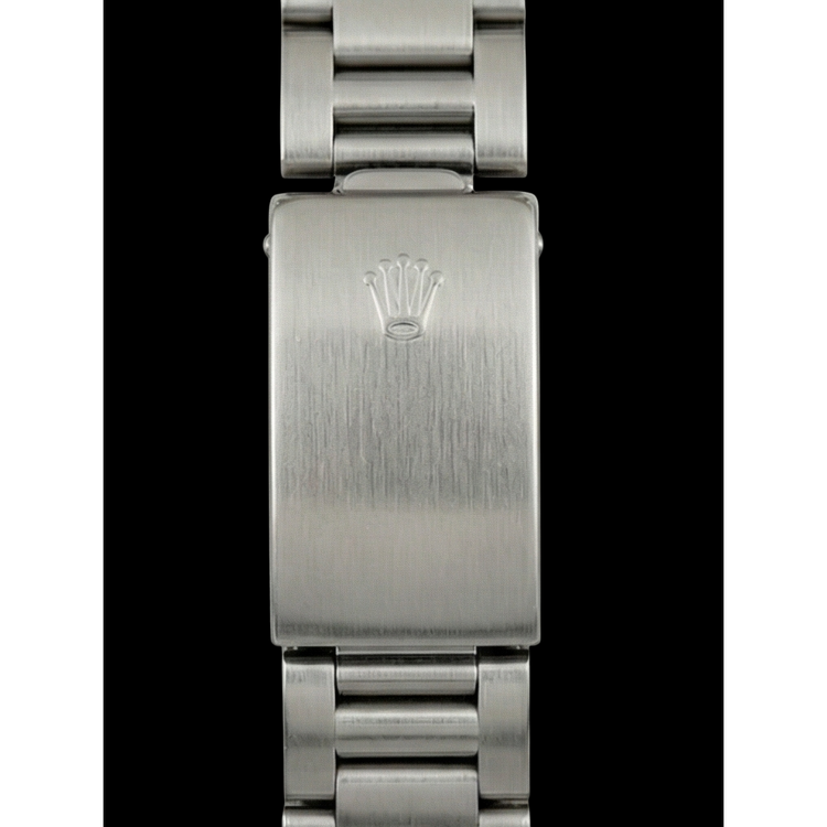 Montre en acier à cadran lumineux vert Rolex huître Perpétuelle pour femme