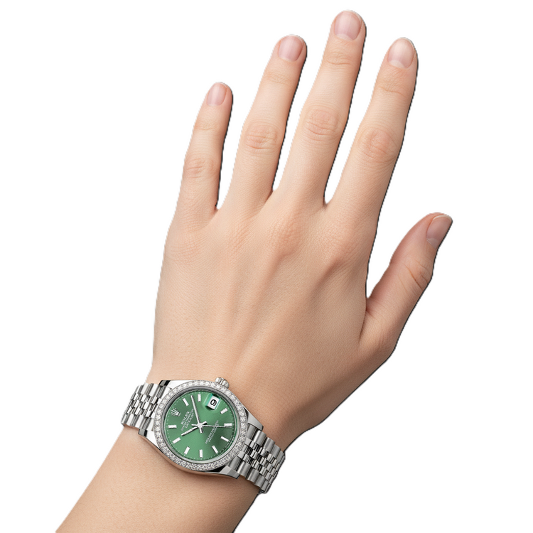 Montre femme Rolex Date-just 31 mm diamants