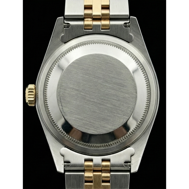 Montre femme cadran romain acier inoxydable et or Rolex Datejust Jubilé