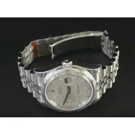 Montre homme Rolex date juste Fermoir dissimulé argent cadran jubilé bande cachée 