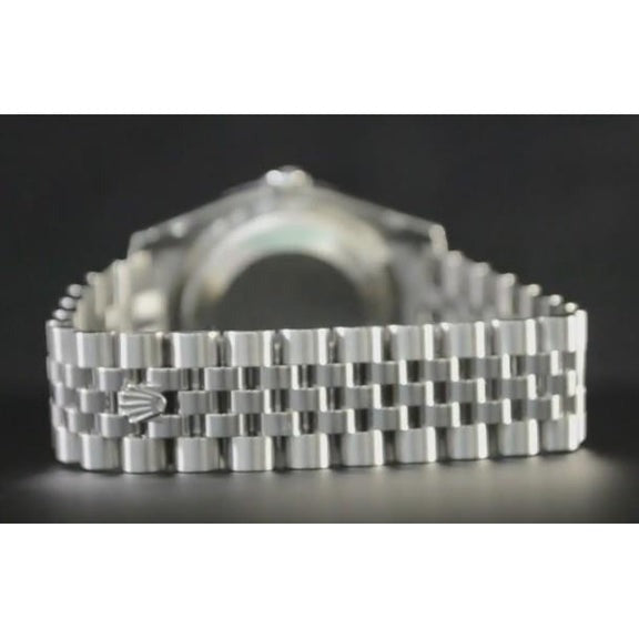 Montre homme Rolex date juste Fermoir dissimulé argent cadran jubilé bande cachée 