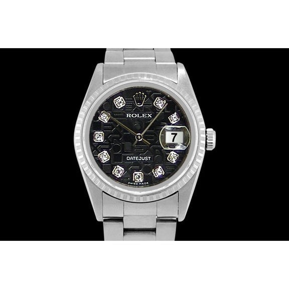 Montre homme Rolex Datejust lunette cannelée réglage rapide

