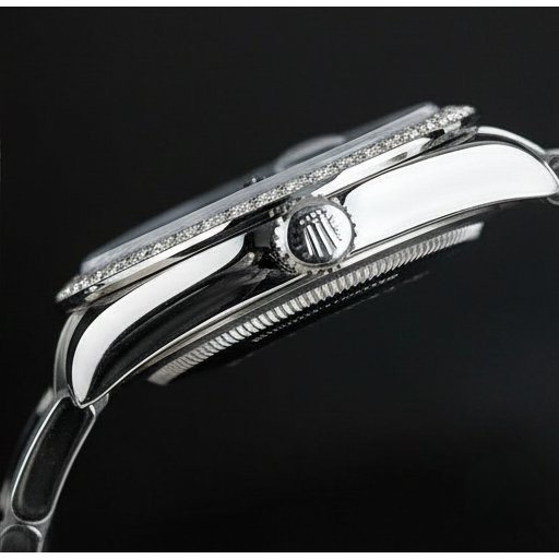 Montre pour femme Rolex Datejust 31 diamants vert menthe en acier inoxydable