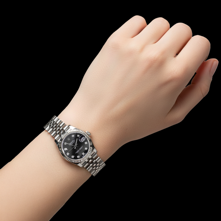 Montre pour femme Rolex Datejust 31 mm Diamant Point Jubilé en acier inoxydable P4